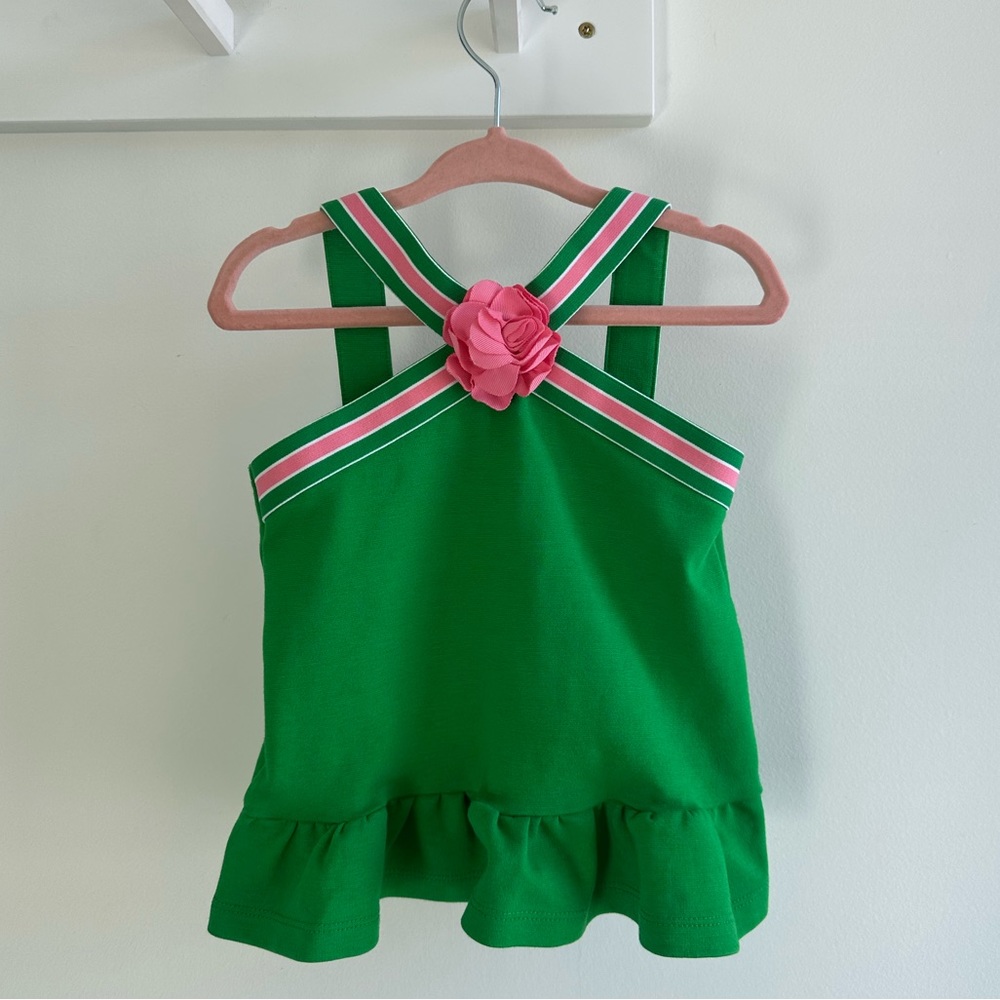 Janie and Jack Green and Pink Summer dress